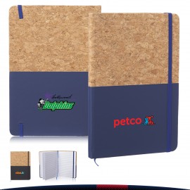 Personalized Two Tone Hard Cover Cork Bound Notebook