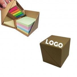 Sticky Notes and Pencil Holder Cube Set with Logo