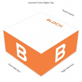4" x 4" x 2" Non-Adhesive cube with 1design in 1color imprinted sides; includes sheet imprint 1-4cp with Logo  4" x 4" x 2" Non-Adhesive cube with 1design in 1color imprinted sides; includes sheet imprint 1-4cp with Logo