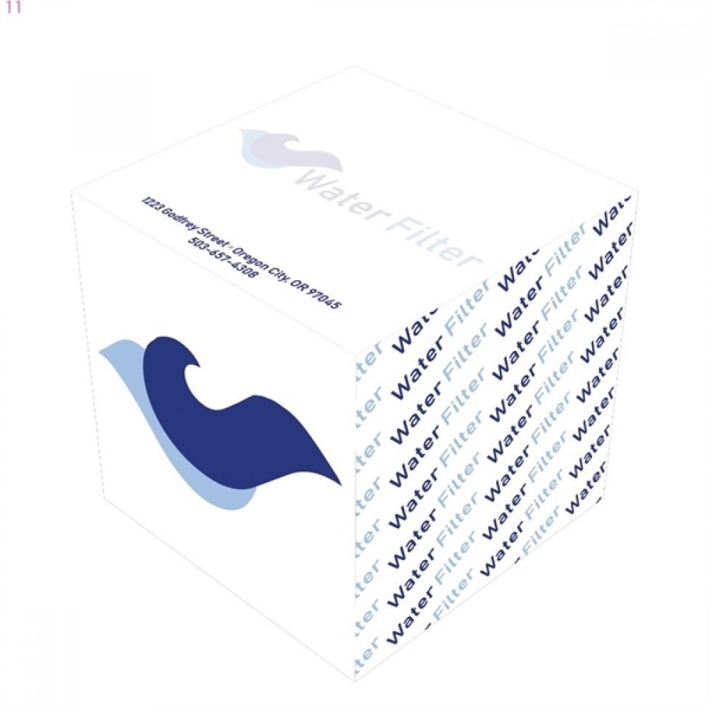 2-3/4" x 2-3/4" x 2-3/4" Non-Adhesive note cube with full color any design - imprinted sides with Logo