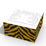 Promotional 4" x 4" x 2" Sticky note cube with imprinted sides