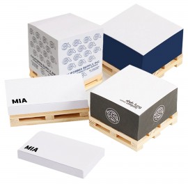 Note Pad With Wood Pallet Cube with Logo  Note Pad With Wood Pallet Cube with Logo