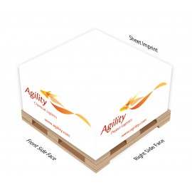 3-3/8" x 3-3/8" x 1-3/4" Sticky note cube with side imprints -with full color-mini pallet not incl. with Logo  3-3/8" x 3-3/8" x 1-3/4" Sticky note cube with side imprints -with full color-mini pallet not incl. with Logo