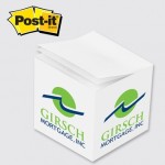 Post-it Custom Printed Full Cube Notes (2 3/4"x2 3/4"x2 3/4") with Logo