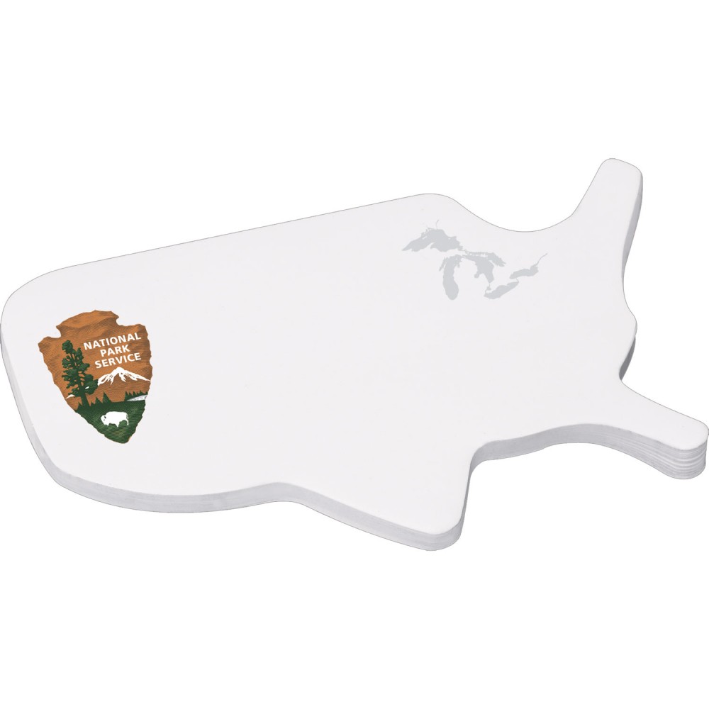 4" X 6" Die Cut Adhesive Notepad (United States) 4" X 6" Die Cut Adhesive Notepad (United States)