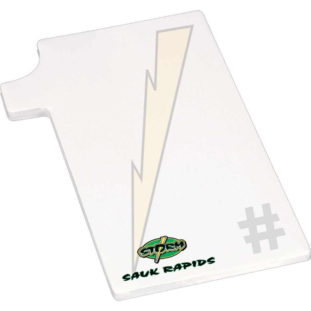 4" X 6" Die Cut Adhesive Notepad (Number One) 4" X 6" Die Cut Adhesive Notepad (Number One)