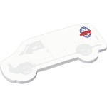 4" X 6" Die Cut Adhesive Notepad (Van)