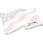 4" x 3" Die Cut Adhesive Notepad (Flag)