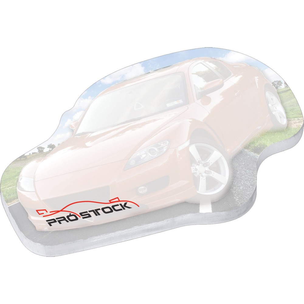  4" x 3" Die Cut Adhesive Notepad (Race Car)