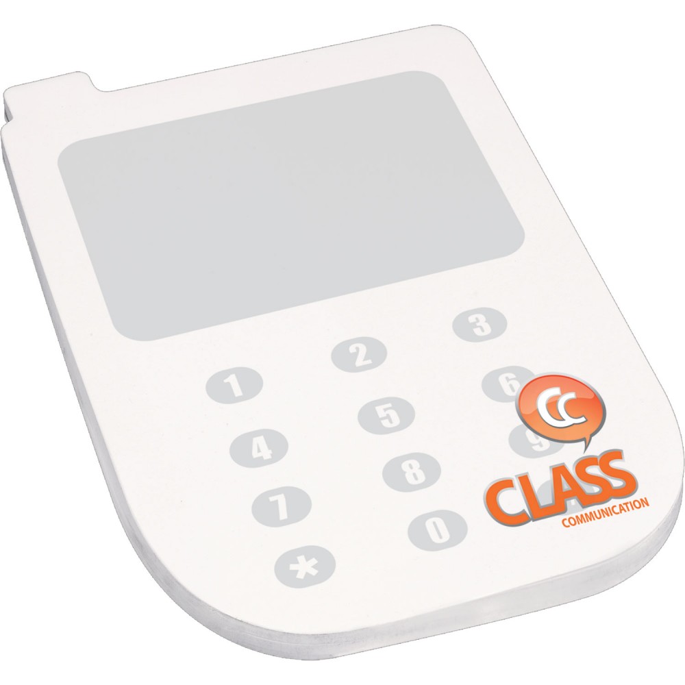 4" X 6" Die Cut Adhesive Notepad (Cell Phone) 4" X 6" Die Cut Adhesive Notepad (Cell Phone)