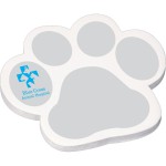 4" x 4" Die Cut Adhesive Notepad (Paw)