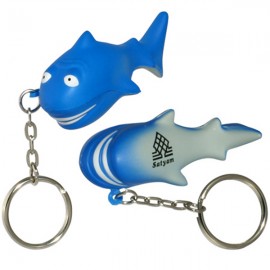 Shark Stress Reliever Key Chain with Logo  Shark Stress Reliever Key Chain with Logo