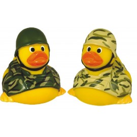 Rubber Soldier DuckÂ© Toy with Logo
