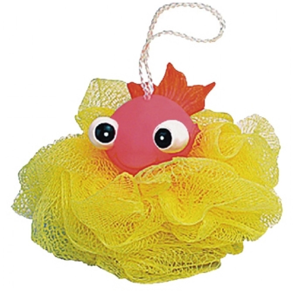 Rubber Fish Puff Toy Sponge with Logo