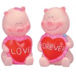 Customized Rubber "Love Forever" Pair of Piggies