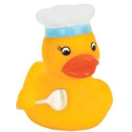 Mini Rubber Chef Duck© with Logo  Mini Rubber Chef Duck© with Logo