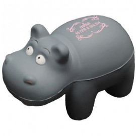 Customized Gray Hippo Stress Reliever