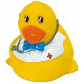 Rubber Smart Doctor Duck© Toy with Logo  Rubber Smart Doctor Duck© Toy with Logo