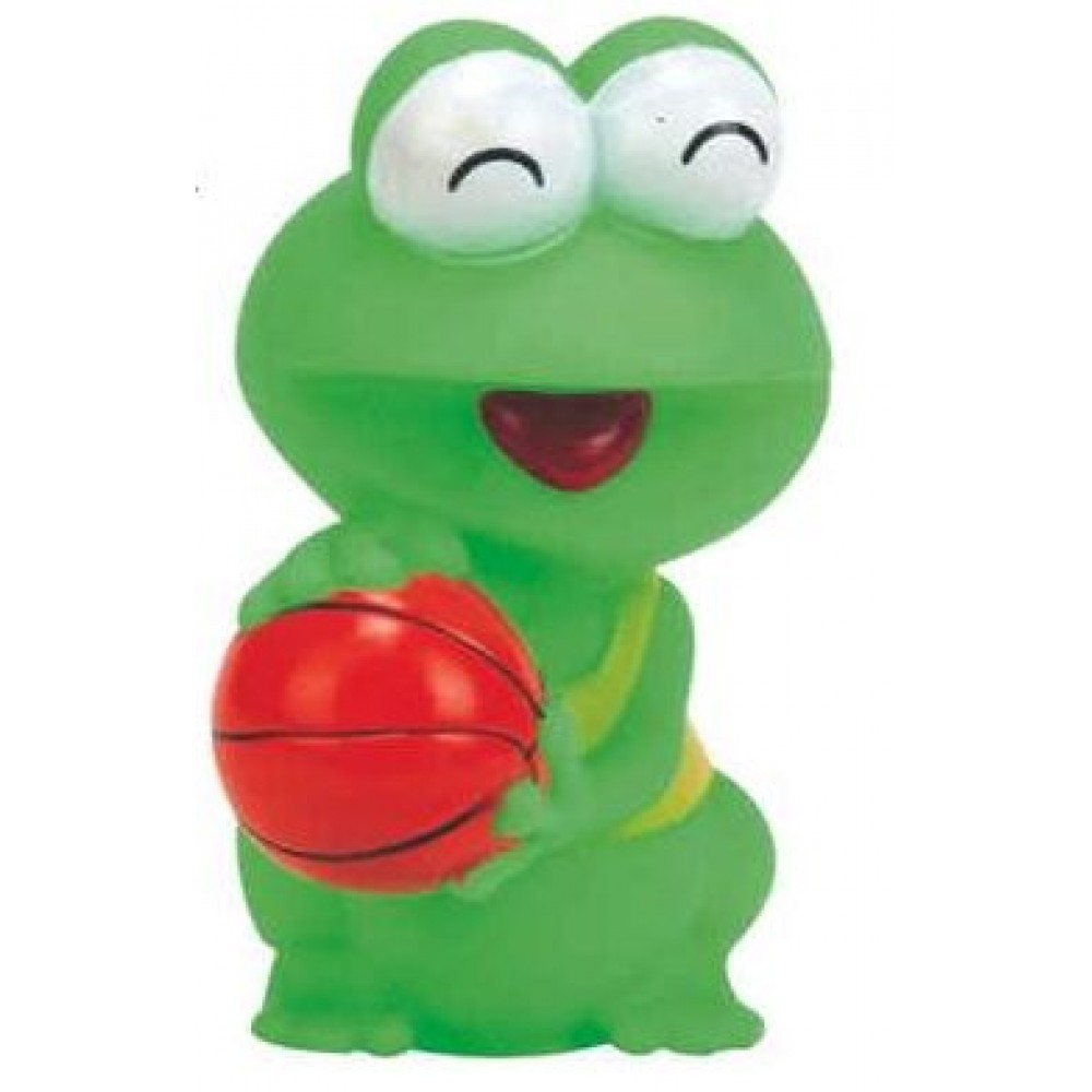 Rubber Basketball FrogÂ© (2 7/8"x2 1/2"x4 3/8") with Logo