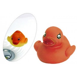 Rubber Color-Changing Red to Yellow Duck Toy with Logo  Rubber Color-Changing Red to Yellow Duck Toy with Logo