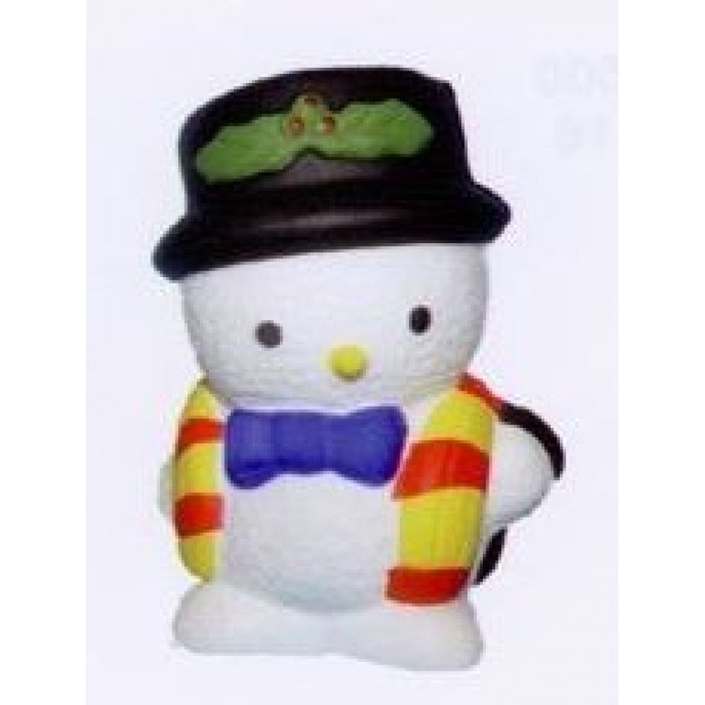 Personality Series Standing Snowman Stress Reliever with Logo