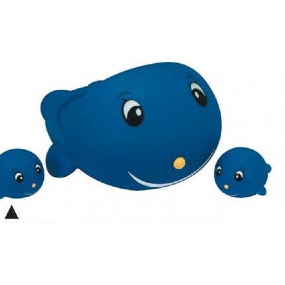 Rubber Whale Family (One Large/ Two Small)Â© with Logo