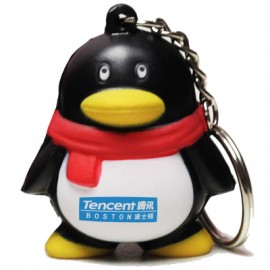 Promotional Penguin Stress Reliever Keychain  Promotional Penguin Stress Reliever Keychain