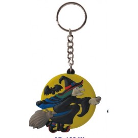 Wicked Witch Rubber Key Chain with Logo