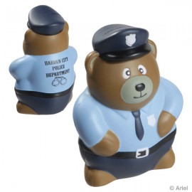Police Bear Stress Reliever with Logo  Police Bear Stress Reliever with Logo