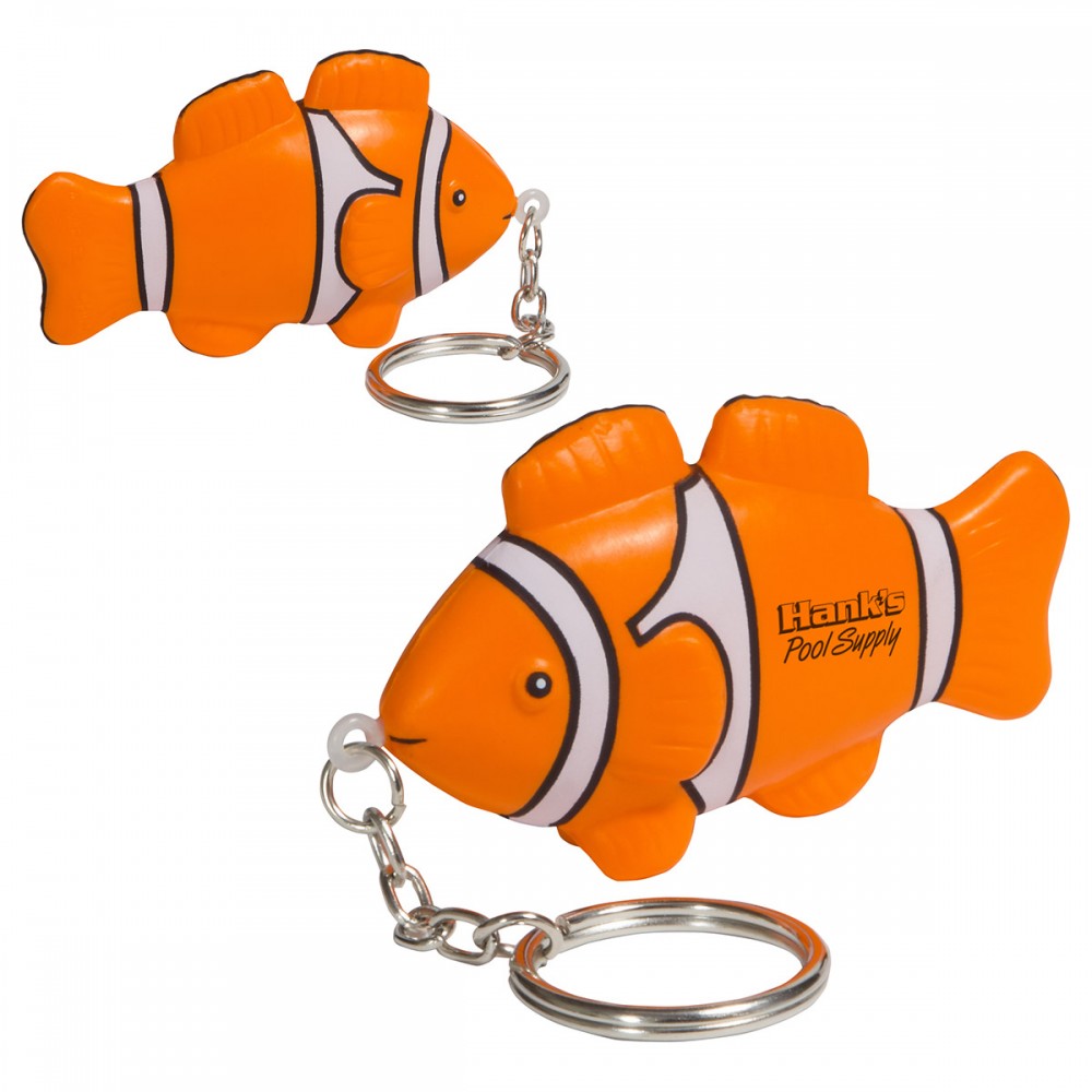 Custom Clown Fish Stress Reliever Key Chain
