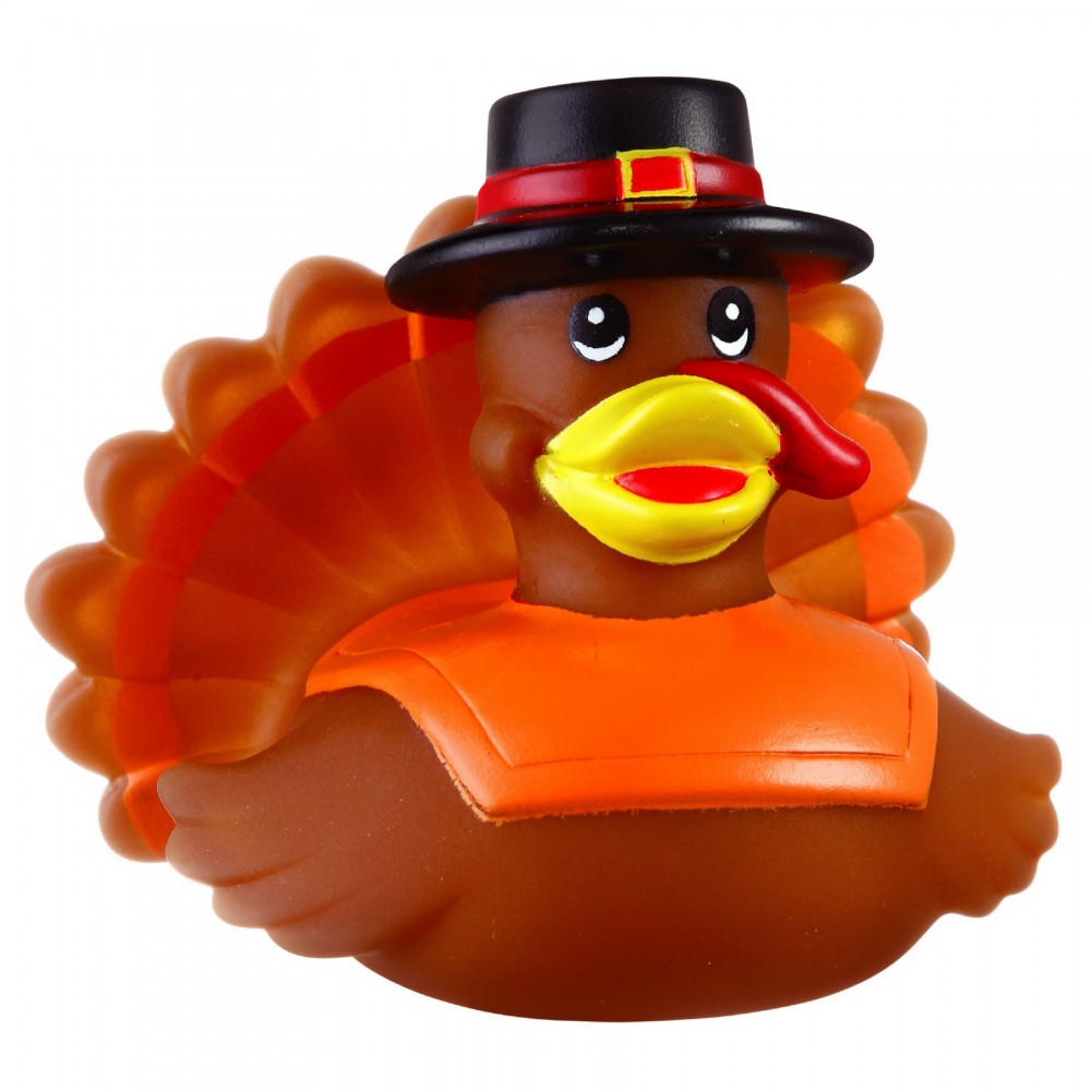 Rubber Happy Turkey DuckÂ© Toy with Logo