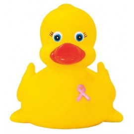 Rubber Duck w/ Pink Ribbon© with Logo  Rubber Duck w/ Pink Ribbon© with Logo
