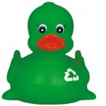 Rubber Go Green DuckÂ© with Logo