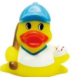 Custom Mini Rubber Baseball Player Duck© Toy  Custom Mini Rubber Baseball Player Duck© Toy
