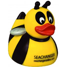 Logo Branded Rubber Bumble Bee Duck© Toy  Logo Branded Rubber Bumble Bee Duck© Toy