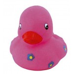 Rubber Pretty-N-Pink Duck Toy with Logo