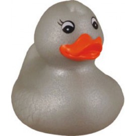 Rubber Silver Duck© Toy with Logo  Rubber Silver Duck© Toy with Logo
