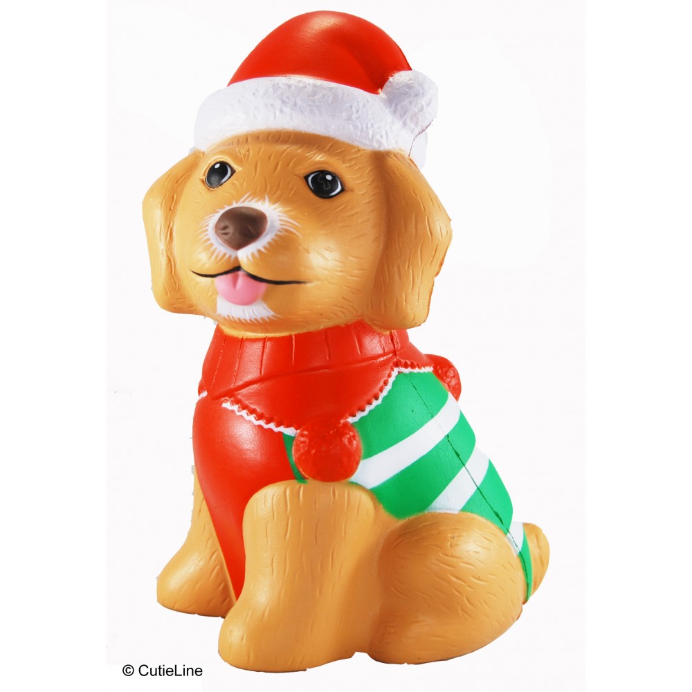CutieLine Slow Rising Scented Christmas Puppy Squishy with Logo