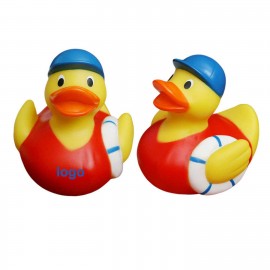 Personalized Rubber Duck with Swim Ring - OCEAN