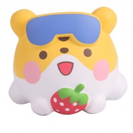 Customized Squishy Pen/Pencil Topper - Bear w/Strawberry