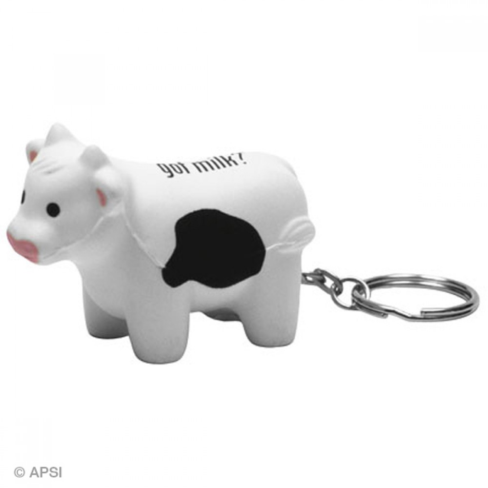 Milk Cow Stress Reliever Key Chain with Logo