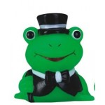 Mini Rubber High Society Frog Toy with Logo