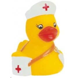 Mini Rubber Nurse DuckÂ© with Logo