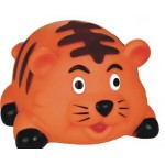 Logo Branded Rubber Playful Tiger Toy