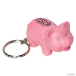 Pig Stress Reliever Key Chain with Logo