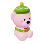 CutieLine Slow Rising Scented Pink Christmas Bear Squishy with Logo