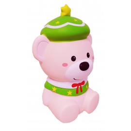 CutieLine Slow Rising Scented Pink Christmas Bear Squishy with Logo
