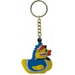 2D Rubber Lil' Indian Chief Duck Key Chain Custom Printed