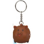 Rubber Football Pig Key Chain with Logo