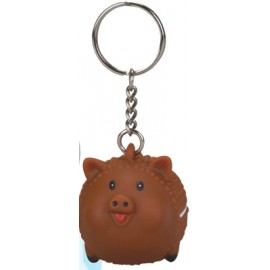 Rubber Football Pig Key Chain with Logo  Rubber Football Pig Key Chain with Logo